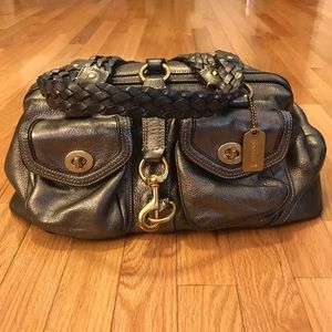 Coach Pewter Leather Doctor Satchel Handbag
